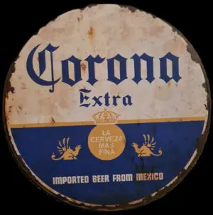 Plaque métallique Corona