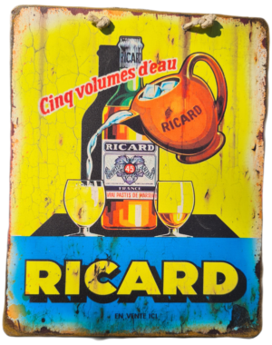 Plaque Métallique Vintage "RICARD"