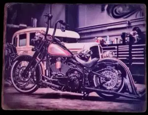 Plaque métallique Harley Davidson Softail
