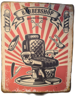 Plaque Métallique Barbershop