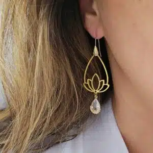 Boucles pendantes Pétales de Lotus