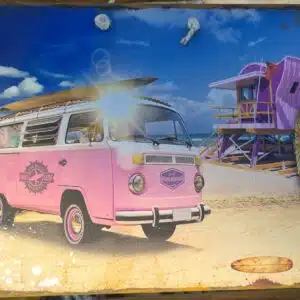 Plaque Métallique "Wave Surf"