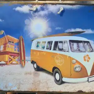 Plaque Métallique Combi Volkswagen "Enjoy It"