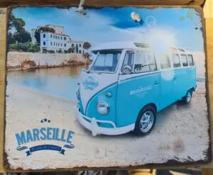Plaque Métallique "Marseille Côte Bleue"