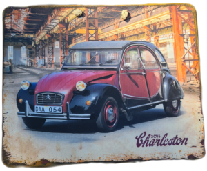 Plaque métallique "Citroën 2 CV Charleston"