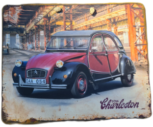 Plaque métallique "Citroën 2 CV Charleston"