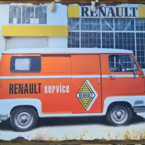 Plaque métallique Renault Service