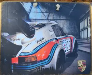 Plaque Métallique Vintage Porsche 911 Martini