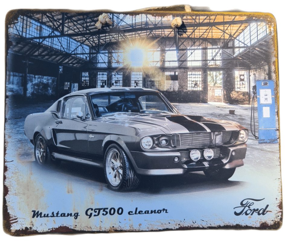 Plaque Vintage Ford Mustang GT 500 Eleanor Lokaliz 2024 plaque-vintage-ford-mustang-gt-500-eleanor-lokaliz-2024