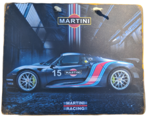 Plaque métallique Porsche 918 Martini Racing