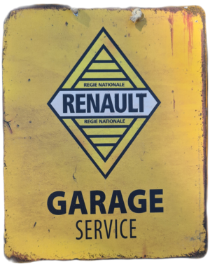 Plaque Métallique Vintage Renault Service Régie Nationale