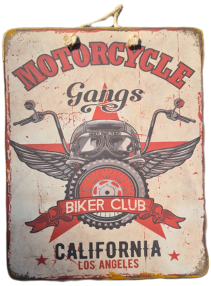 Plaque Métallique Motorcycle Gangs