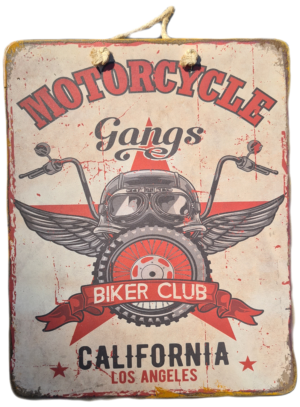 Plaque Métallique Motorcycle Gangs