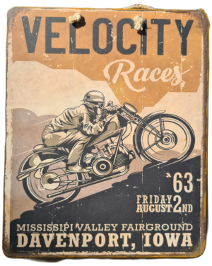 Plaque Métallique Velocity Races