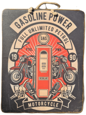 Plaque métallique Gasoline Power