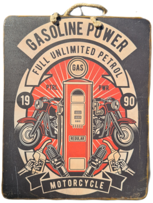 Plaque métallique Gasoline Power