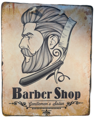 Plaque Métallique Barber Shop Gentlemen's Salon