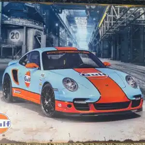 Plaque Métallique Édition Porsche GULF