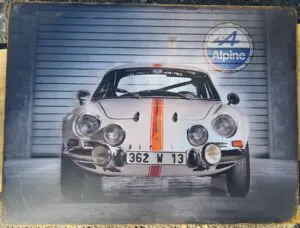 Plaque Métallique Vintage Alpine A110