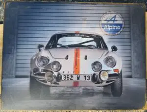 Plaque Métallique Vintage Alpine A110