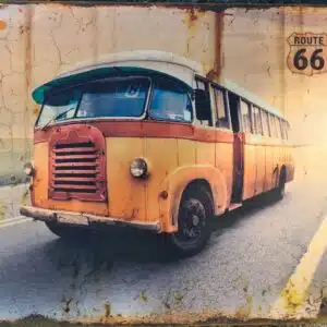 Plaque Métallique Vintage "Route 66"