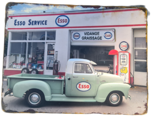Plaque Métallique Vintage "Esso Service"