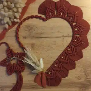 coeur en macramé