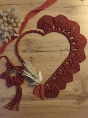 coeur en macramé