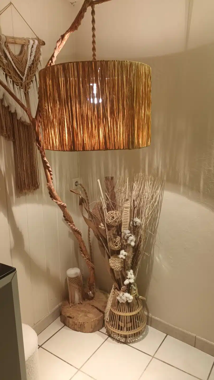 Abat jour cylindrique en raphia 5 Abat jour cylindrique en raphia – Image 5