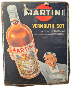 Plaque Métallique Martini "Vermouth Söt"