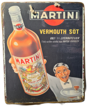 Plaque Métallique Martini "Vermouth Söt"