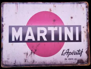 Plaque métallique Martini