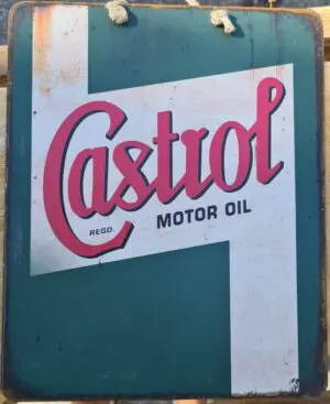 Plaque Métallique "Castrol Motor Oil"
