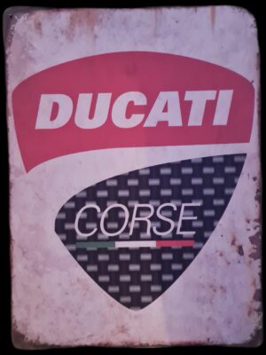 Plaque métallique Ducati Corse