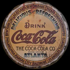 Plaque métallique Coca-cola