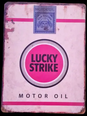 Plaque métallique Lucky Strike