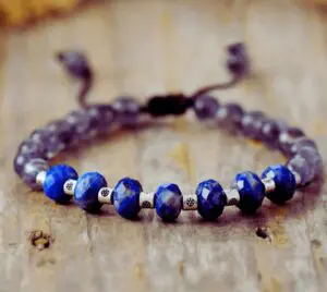 Bracelets d'Amitié Unisexes Labradorite, Apatite ou Lapis Lazuli Cordon Vegan