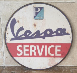 Plaque décorative Vespa Service