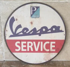Plaque décorative Vespa Service