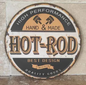Plaque décorative Hot-Rod