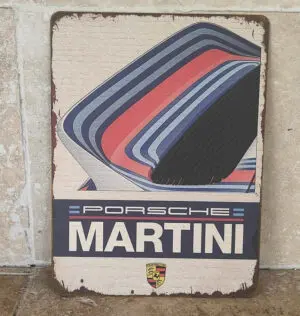 Plaque décorative Porsche Martini