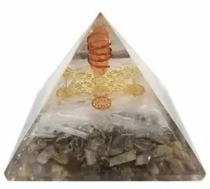 Pyramide Orgone Protection Sélénite Labradorite