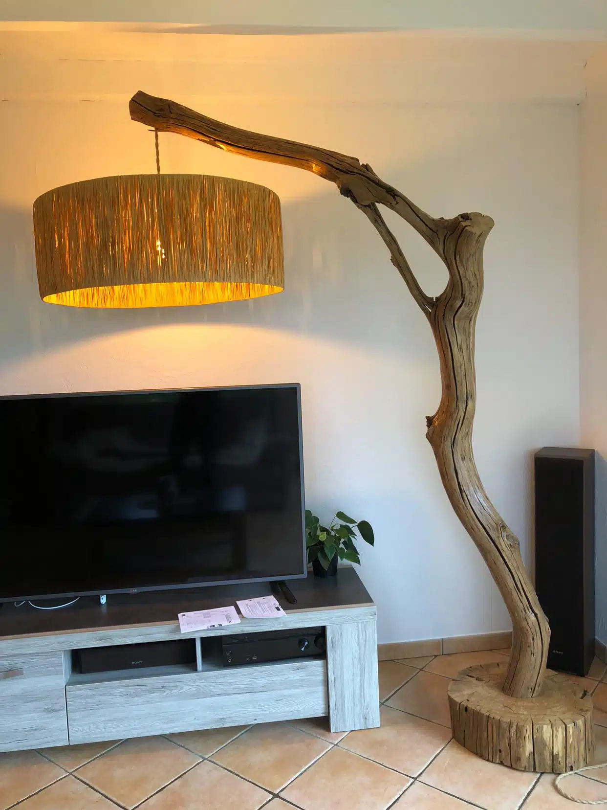 Abat jour cylindrique en raphia 1 Abat jour cylindrique en raphia