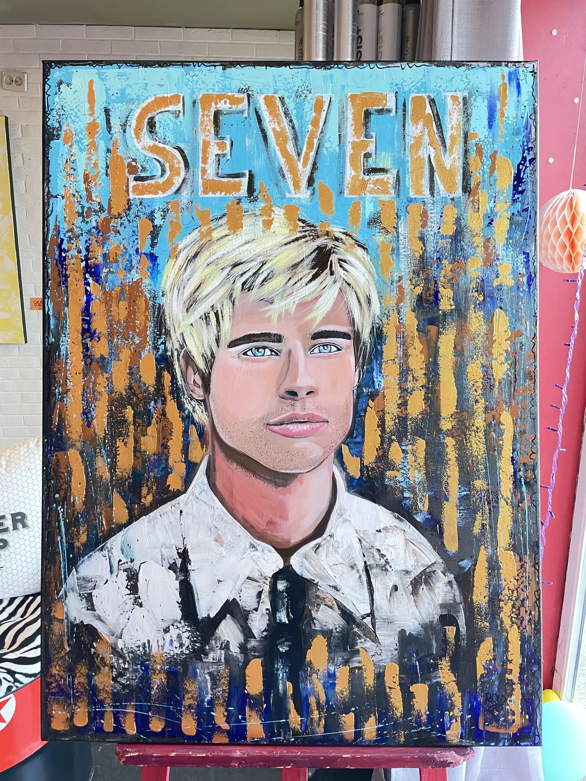 Tableau Brad Pitt " Seven " 1 Tableau Brad Pitt