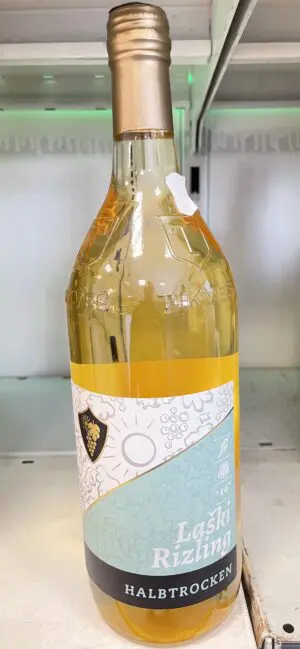 Vin blanc "Laški Rizling" Demi-sec, 1L - Cépage de Macédoine 2018