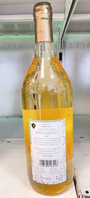 Vin blanc "Laški Rizling" Demi-sec, 1L - Cépage de Macédoine 2018 – Image 2