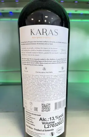 Karas Areni 2022 - Vin Rouge Arménien