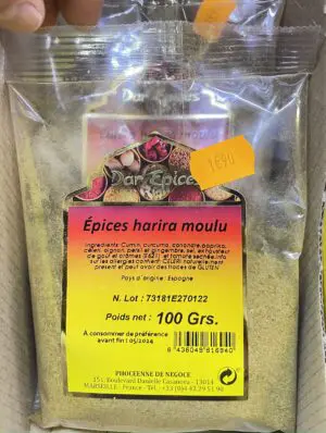 Épices Harira Moulues - Sachet 100g