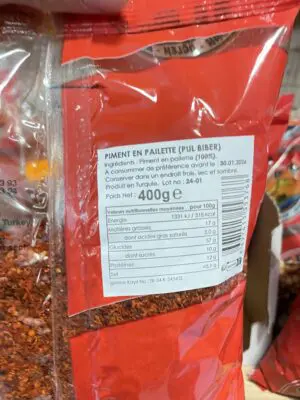 Piment en Paillette (Pul Biber) - Sachet 400g