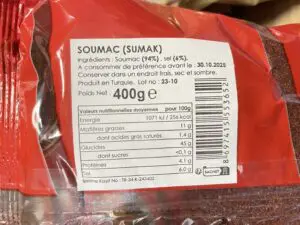 Soumac (Sumac) - Sofram - Sachet 400g